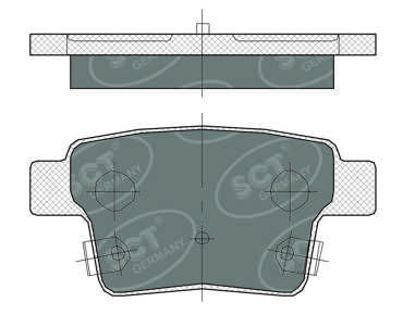 SCT GERMANY Комплект тормозных колодок, дисковый тормоз SP 375 PR